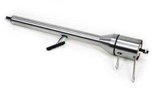 Steering Column - Retrofit - Tilt - Hazard / Turn Signal - Steel - Natural - Chevy Fullsize Car 1955-56 - Each