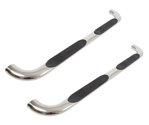 Step Bars - 4 in Oval - Mount Kit Included - Stainless - Polished - Extended Cab - GM Fullsize Truck 1999-2019 - Pair