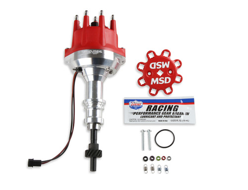 Distributor - Pro-Billet - Magnetic Pickup - Mechanical Advance - HEI Style Terminal - Red - Small Block Ford - Each