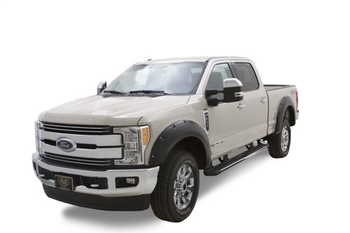 Fender Flare - Pocket Style - Front / Rear - 2 in Wide - Plastic - Black - Ford Fullsize Truck 2017 - Kit