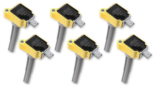 Ignition Coil Pack - Super Coil - Coil-On-Plug - Yellow - Ford EcoBoost V6 - Set of 6