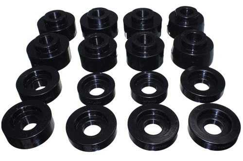 Body Mount Bushing - Polyurethane - Black - Super Duty - Crew Cab - Ford Fullsize Truck 2008-16 - Kit