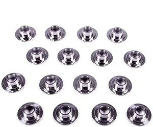 Valve Spring Retainer - 500 Series - 8 Degree - 1.040 in / 0.715 in OD Steps - Dual Spring - Titanium - Set of 16