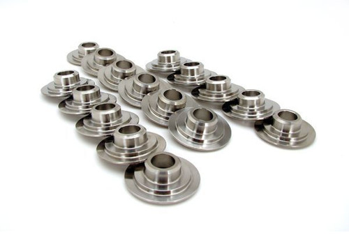 Valve Spring Retainer - 500 Series - 10 Degree - 1.110 in / 0.710 in OD Steps - Dual Spring - Titanium - Set of 16