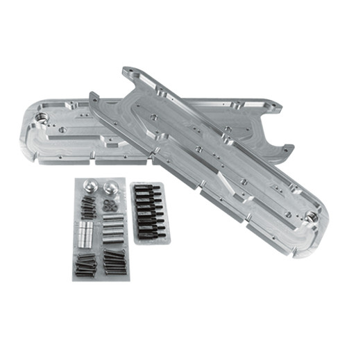 Valve Cover Adapter - GM LS-Series to Big Block Chevy - Hardware Included - Aluminum - Natural - GM LS-Series - Kit Valve Cover Adapter - GM LS-Series to Big Block Chevy - Hardware Included - Aluminum - Natural - GM LS-Series - Kit