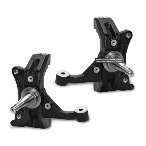 Spindle - C10 Pro - 2.5 in Drop Spindle - Iron - Black Powder Coat - GM Fullsize Pickup 1988-98 - Kit Spindle - C10 Pro - 2.5 in Drop Spindle - Iron - Black Powder Coat - GM Fullsize Pickup 1988-98 - Kit