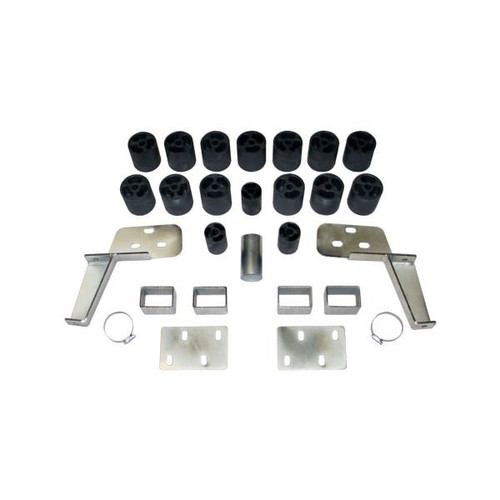 Body Lift - 3 in Lift - Front Bumper Brackets - Hardware Included - Nylon / Steel - Black / Zinc Oxide - Gas - GM Fullsize Truck 1995-98 - Kit Body Lift - 3 in Lift - Front Bumper Brackets - Hardware Included - Nylon / Steel - Black / Zinc Oxide - Gas - GM Fullsize Truck 1995-98 - Kit