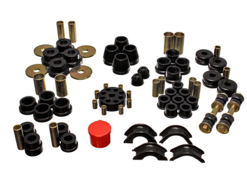 Bushing Kit - Hyper-Flex System - Suspension Bushings - Control Arm / Strut Rod / Endlinks - Polyurethane - Black - Nissan Z 1970-73 - Kit