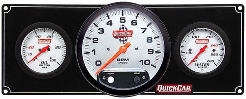 Gauge Panel Assembly - Extreme - Oil Pressure / Tachometer / Water Temperature - Tachometer Recall - 5 in / 2-5/8 in Diameter - White Face - Kit