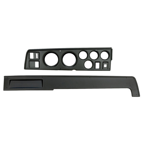 Dash Panel - Direct-Fit - Four 2-1/16 in Holes - Two 3-3/8 in Holes - Plastic - Black - Mopar B-Body 1968-70 - Each