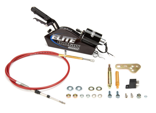 Shifter - Elite Outlaw - Automatic - Side Mount - Forward Pattern - 5 ft Cable - Hardware Included - Powerglide - Kit