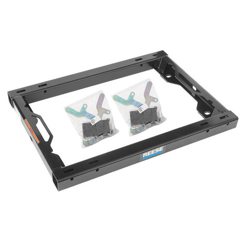 5th Wheel Rails - Mounting Hardware Included - Steel - Black Powder Coat - Select Standard Fifth Wheel Hitches - Ford OEM / Elite Series Under-Bed Rail Kits - Kit
