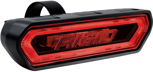 LED Tail Light - 2 x 7 in - Adjustable Tube Mount - Red LED - Aluminum - Black Powder Coat - Rigid Logo - Each