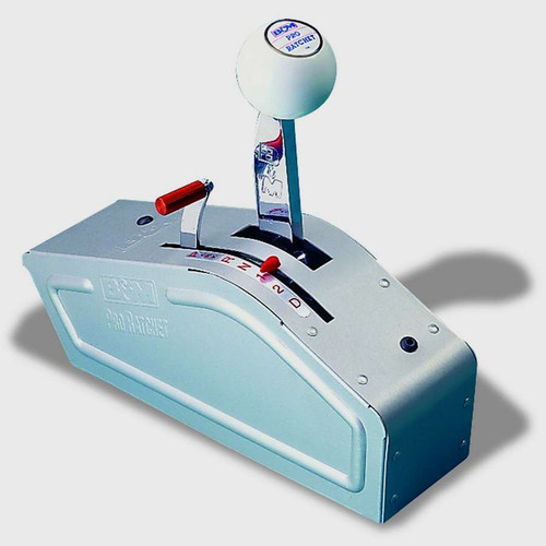 Shifter - Pro Ratchet - Automatic - Floor Mount - Forward / Reverse Pattern - 5 ft Cable - Hardware Included - Various Applications - Kit