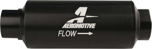 Fuel Filter - Marine - In-Line - 100 Micron - Stainless Element - 12 AN Female O-Ring Inlet - 12 AN Female O-Ring Outlet - Aluminum - Black Anodized - Each Fuel Filter - Marine - In-Line - 100 Micron - Stainless Element - 12 AN Female O-Ring Inlet - 12 AN Female O-Ring Outlet - Aluminum - Black Anodized - Each