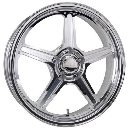 Wheel - Street Lite - 17 x 4.5 in - 2.000 in Backspace - 5 x 4.75 in Bolt Pattern - Aluminum - Polished / Machined Center - Polished Lip - Each