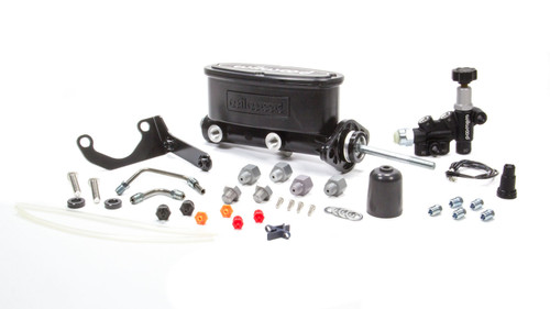 Master Cylinder - Tandem - 15/16 in Bore - 1.100 in Stroke - Integral Reservoir - Aluminum - Black - Kit