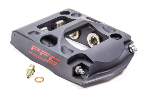 Brake Caliper - ZR24 - Driver Side - Leading - 4 Piston - Aluminum - Black Anodized - 12.716 in OD x 1.250 in Thick Rotor - 4.75 in Radial Mount - Each