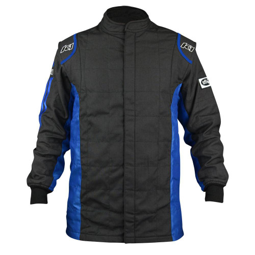 Driving Jacket - Sportsman - SFI 3.2A/5 - Double Layer - Nomex - Black / Blue - Large / X-Large - Each