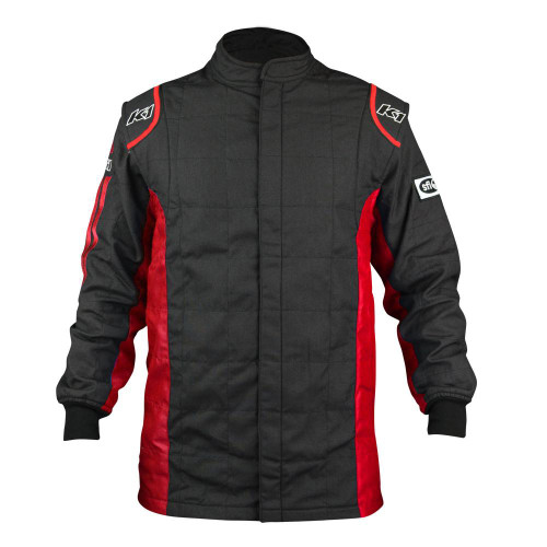 Driving Jacket - Sportsman - SFI 3.2A/5 - Double Layer - Nomex - Black / Red - 2X-Large - Each