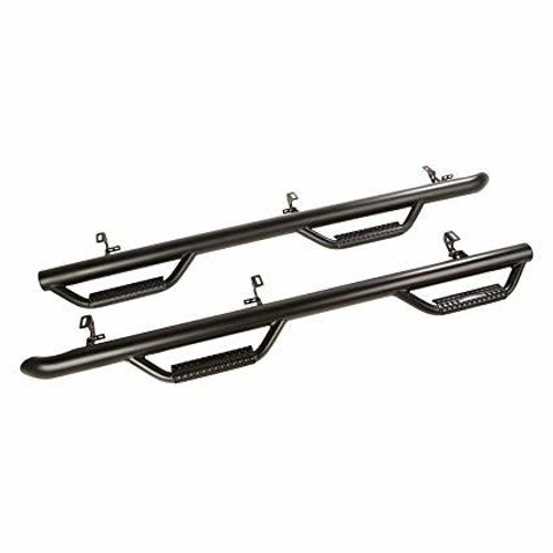 Step Bars - Spartan - 3 in OD - Mount Kit Included - Steel - Black Powder Coat - Jeep Wrangler JL 2018-21 - Pair