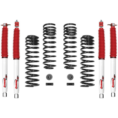 Suspension Lift Kit - 2 in Lift - Hardware / Shocks / Springs - 4-Door - Jeep Wrangler JK 2007-18 - Kit