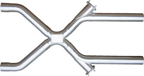 Exhaust X-Pipe - X-Change - 3 in Diameter - Dumps - Stainless - Natural - Universal - Each