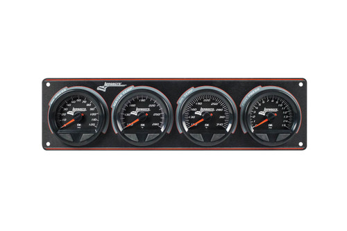 Gauge Panel Assembly - SMi Elite Waterproof - Analog - Fuel Pressure / Oil Pressure / Oil Temperature / Water Temperature - 2-5/8 in Diameter - Black Face - Warning Light - Kit Gauge Panel Assembly - SMi Elite Waterproof - Analog - Fuel Pressure / Oil Pressure / Oil Temperature / Water Temperature - 2-5/8 in Diameter - Black Face - Warning Light - Kit