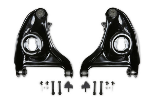 Control Arm - Stamped - Driver / Passenger Side - Lower - Press-In Ball Joints - Steel - Black Paint - GM F-Body 1970-81 - Pair