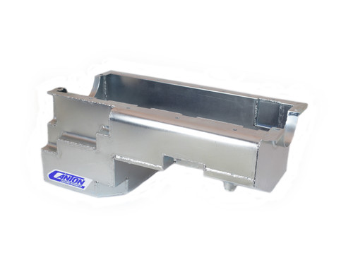 Engine Oil Pan - Drag Race - Rear Sump - 7 qt - 9 in Deep - Steel - Cadmium - Small Block Ford - Each Engine Oil Pan - Drag Race - Rear Sump - 7 qt - 9 in Deep - Steel - Cadmium - Small Block Ford - Each