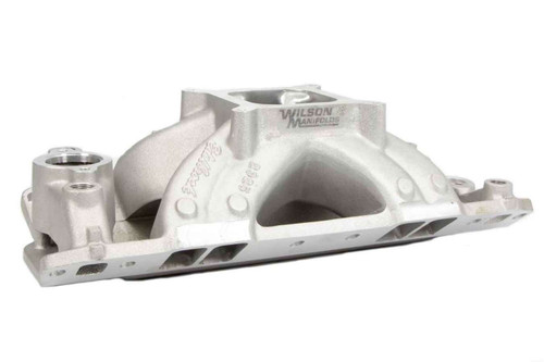 Intake Manifold - Intermediate Ported Super Victor 23 Degree - Square Bore - Single Plane - Aluminum - Natural - Small Block Chevy - Each
