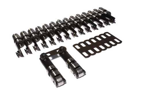 Lifter - Endure-X - Mechanical Roller - 0.842 in OD - 0.300 in Taller - 0.180 in Offset - Link Bar - Small Block Chevy - Set of 16