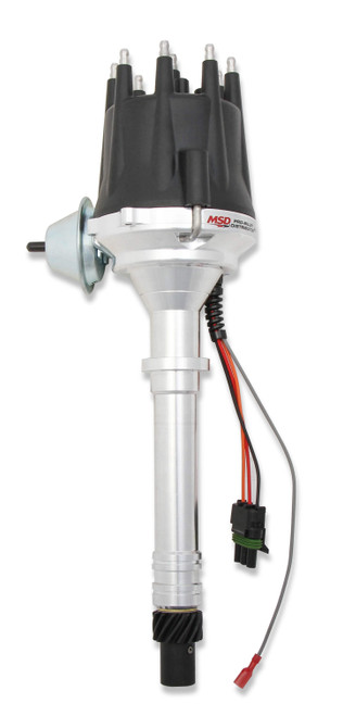 Distributor - Pro-Billet - Ready-To-Run - Magnetic Pickup - Vacuum Advance - HEI Style Terminal - Black - Chevy V8 - Each