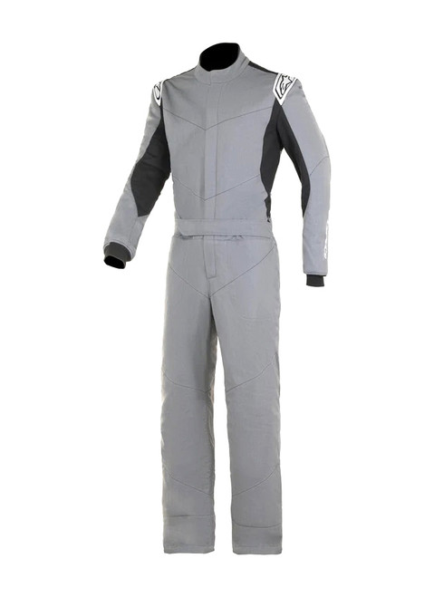 Driving Suit - Vapor - 1-Piece - SFI 3.2A/5 - Triple Layer - Fire Retardant Fabric - Gray / Black - Size 50 - Small / Medium - Each
