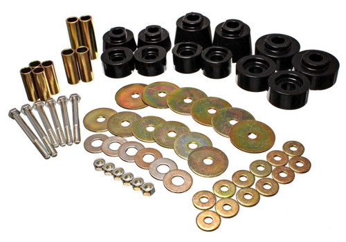 Body Mount Bushing - Hyper-Flex - Polyurethane / Steel - Black / Cadmium - Ford / Mazda Compact Truck 1998-2011 - Kit Body Mount Bushing - Hyper-Flex - Polyurethane / Steel - Black / Cadmium - Ford / Mazda Compact Truck 1998-2011 - Kit