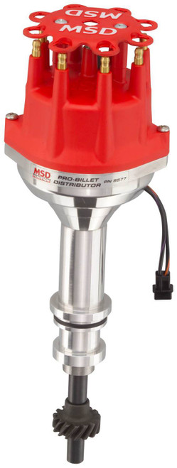 Distributor - Pro-Billet - Magnetic Pickup - Mechanical Advance - HEI Style Terminal - Red - Big Block Ford / Cleveland / Modified - Each