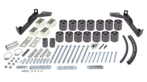Body Lift - 3 in Lift - Front Bumper Brackets - Hardware Included - Nylon / Steel - Black / Zinc Oxide - Gas - Dodge Ram Fullsize Truck 1997-2001 - Kit