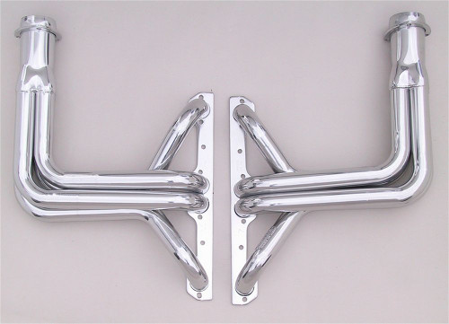 Headers - Street - 1-5/8 in Primary - 3 in Collector - Steel - Metallic Ceramic - Small Block Chevy - Chevy Corvette 1963-82 - Pair