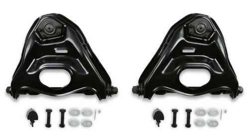 Control Arm - Stamped - Driver / Passenger Side - Upper - Bolt-In Ball Joints - Steel - Black Paint - GM F-Body 1970-81 - Pair