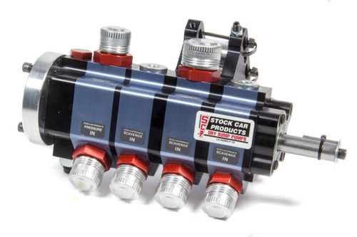 Oil Pump - Dry Sump - 4 Stage - 1.450 in Pressure / 1.200 in Scavenge Stages - Bellhousing Mount - Aluminum - Each