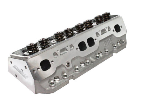 Cylinder Head - Muscle Series - Assembled - 2.020 / 1.600 in Valves - 195 cc Intake - 64 cc Chamber - 1.437 in Spring - Straight Plug - Aluminum - Small Block Chevy - Pair