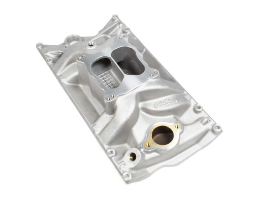 Intake Manifold - Performer RPM Marine - Spread / Square Bore - Dual Plane - Aluminum - Natural - Vortec - Small Block Chevy - Each Intake Manifold - Performer RPM Marine - Spread / Square Bore - Dual Plane - Aluminum - Natural - Vortec - Small Block Chevy - Each