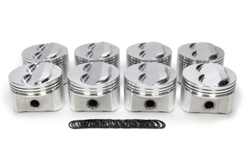 Piston - 302 Dome - Forged - 4.040 in Bore - 1/16 x 1/16 x 3/16 in Ring Grooves - plus 6.50 cc - Small Block Chevy - Set of 8