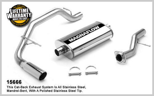 Exhaust System - Street Series - Cat-Back - 3 in Diameter - 4 in Tips - Stainless - Natural - GM LS-Series - GM Fullsize SUV 2000-06 - Kit