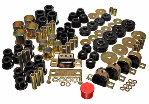 Bushing Kit - Hyper-Flex System - Body Mount / Suspension Bushings - Boots - Polyurethane - Black - GM Fullsize Truck 1973-80 - Kit