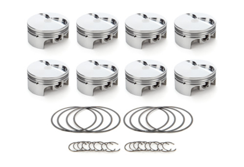 Piston - AutoTec - Twisted Wedge - Forged - Flat Top - 4.030 in Bore - 1.5 x 1.5 x 3.0 mm Ring Grooves - Minus 3.80 cc - Small Block Ford - Set of 8