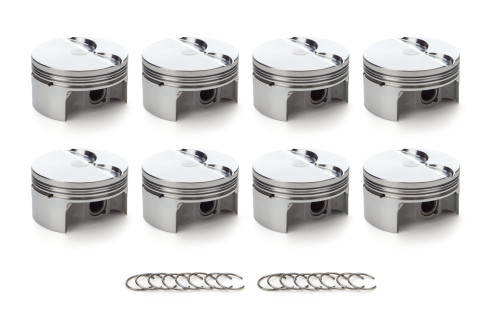 Piston - AutoTec - Forged - Flat Top - 3.908 in Bore - 1.5 x 1.5 x 3.0 mm Ring Grooves - Minus 3.30 cc - GM LS-Series - Set of 8