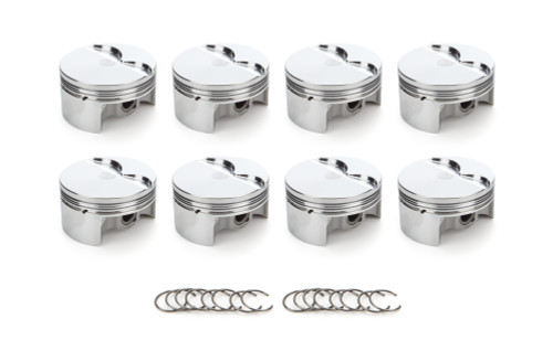 Piston - AutoTec - Forged - Flat Top - 4.010 in Bore - 1.5 x 1.5 x 3.0 mm Ring Grooves - Minus 3.30 cc - GM LS-Series - Set of 8