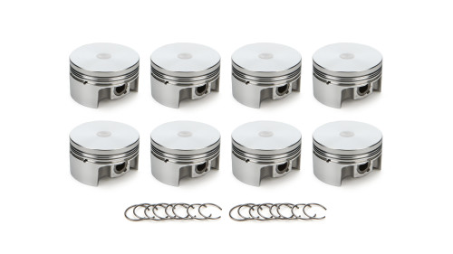 Piston - AutoTec - Forged - Flat Top - 3.572 in Bore - 1.5 x 1.5 x 3.0 mm Ring Grooves - 0.00 cc - Ford Modular - Set of 8
