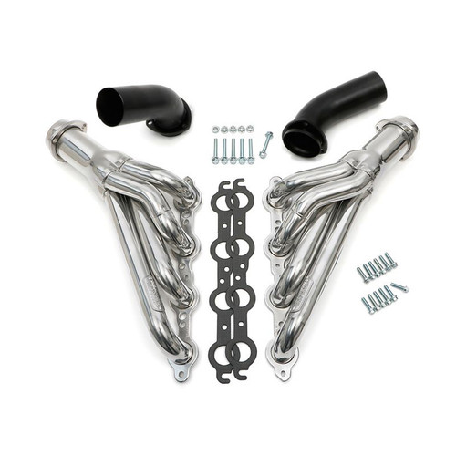 Headers - 1-3/4 in Primary - 3 in Collector - Steel - Silver Ceramic - GM LS-Series - GM A-Body 1968-72 - Pair